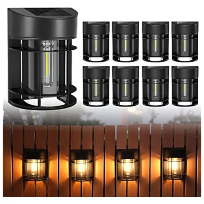 8-Pack Doeslag Outdoor Waterproof Solar Powered Fence Lights 1