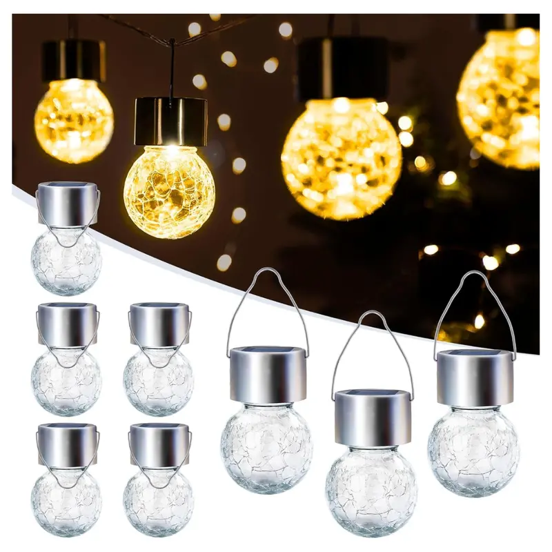 8-Pack Gigalumi Solar Outdoor Hanging Led Lights (Warm White) 1