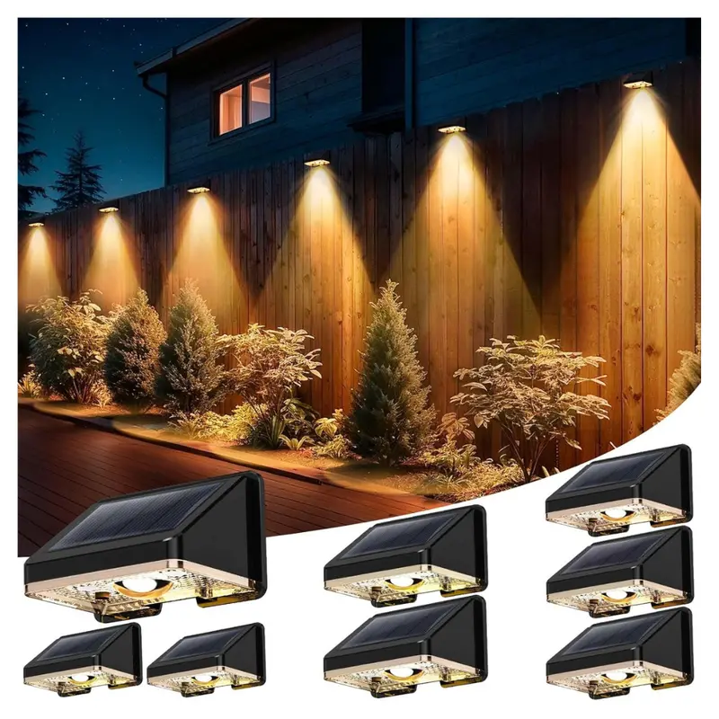 8-Pack Ip67 Waterproof Solar Fence Lights 1