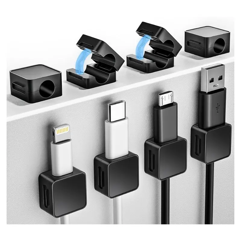 8-Pack Magnetic Cord Organizer Clips With Strong Adhesive 1