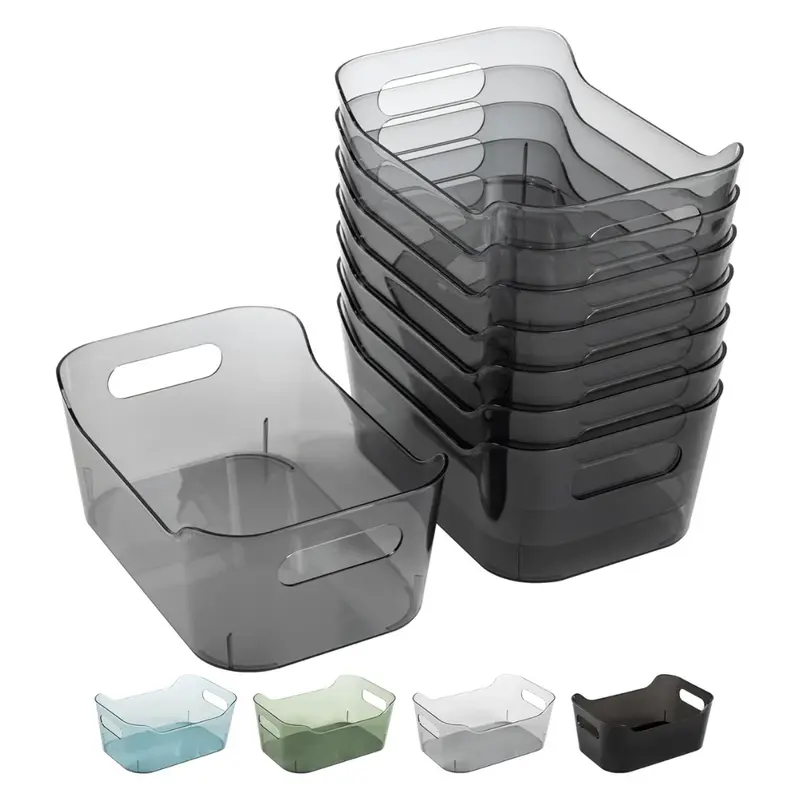 8 Pack Multi-Use Plastic Storage Bins 1