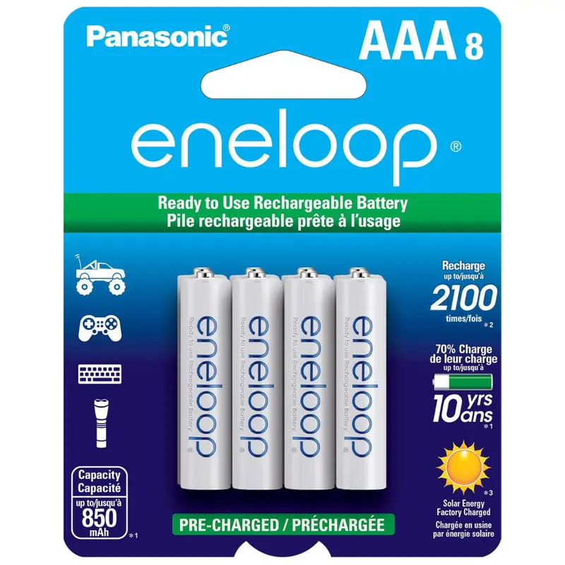 8-Pack Panasonic Eneloop Aaa Ni-Mh Rechargeable Batteries 1