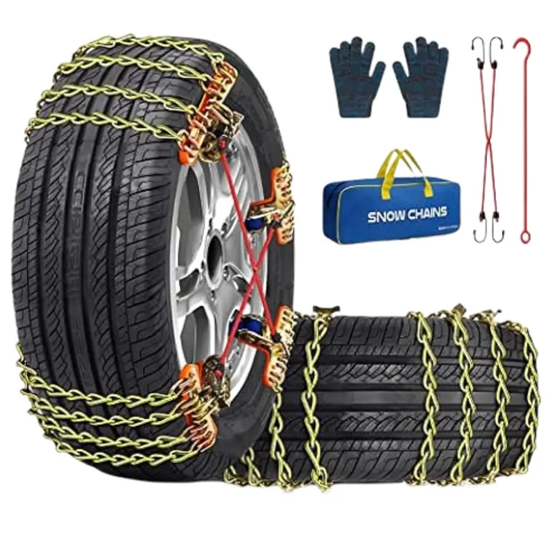 8-Pack Pltmiv Adjustable Thickening Tire Snow Chains 1