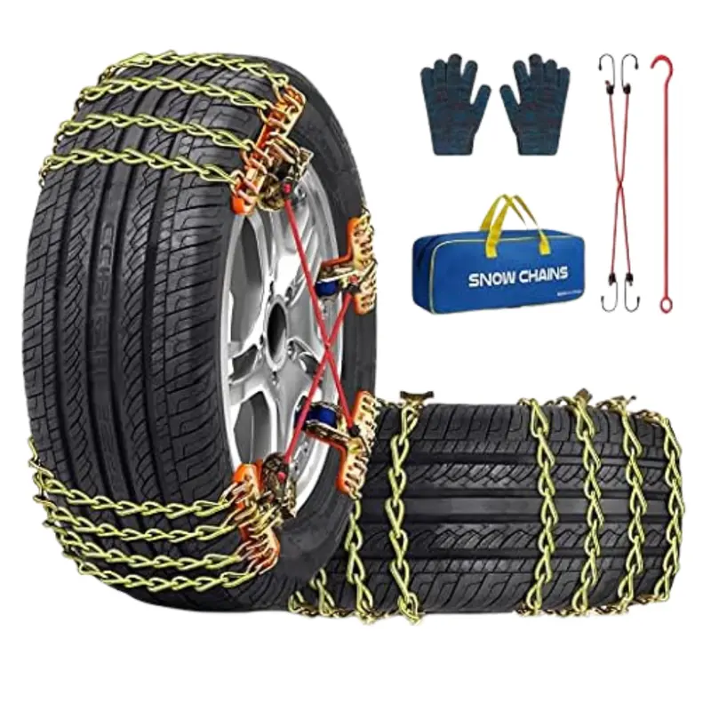 8-Pack Pltmiv Adjustable Thickening Tire Snow Chains 1