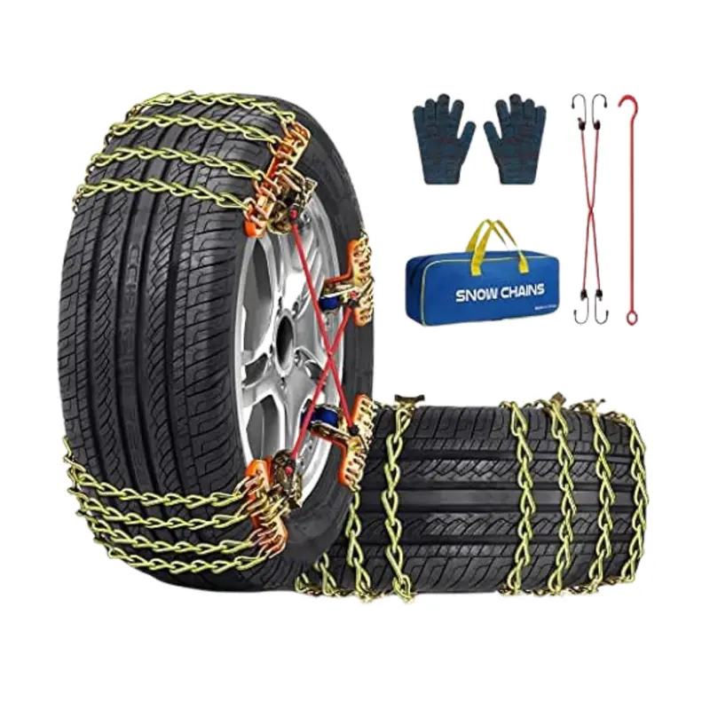 8-Pack Pltmiv Adjustable Thickening Tire Snow Chains 1
