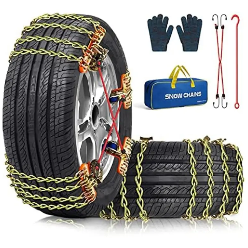 8-Pack Pltmiv Adjustable Thickening Tire Snow Chains 1