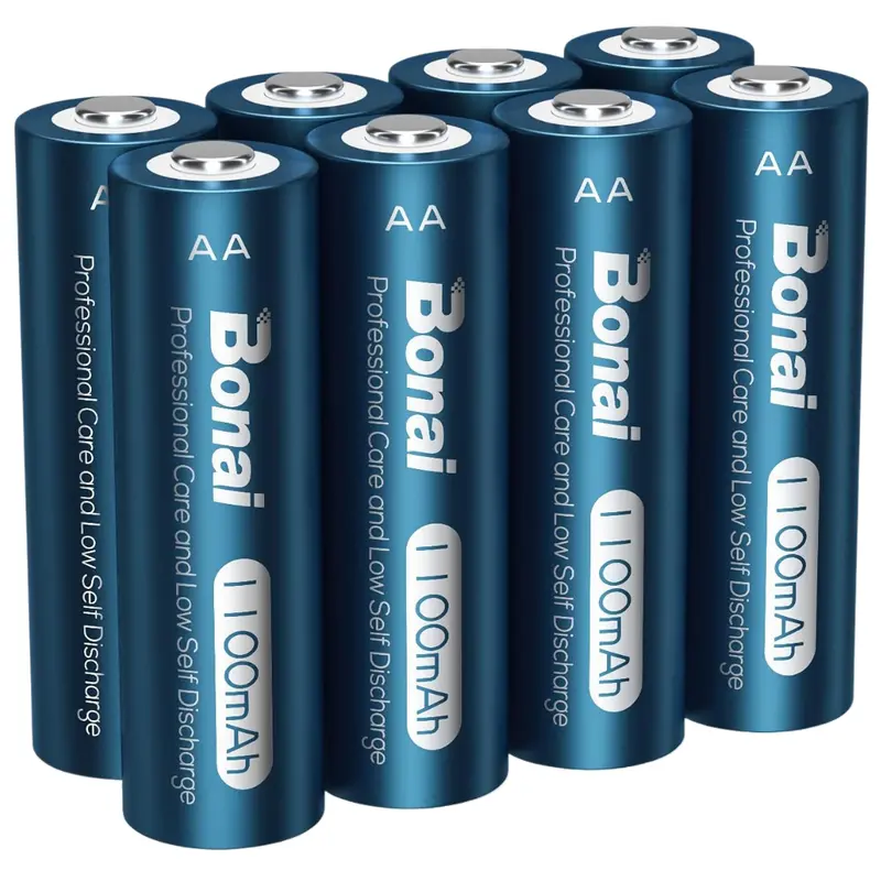 8-Pack Rechargeable High Capacity 1.2V Aa Batteries 1