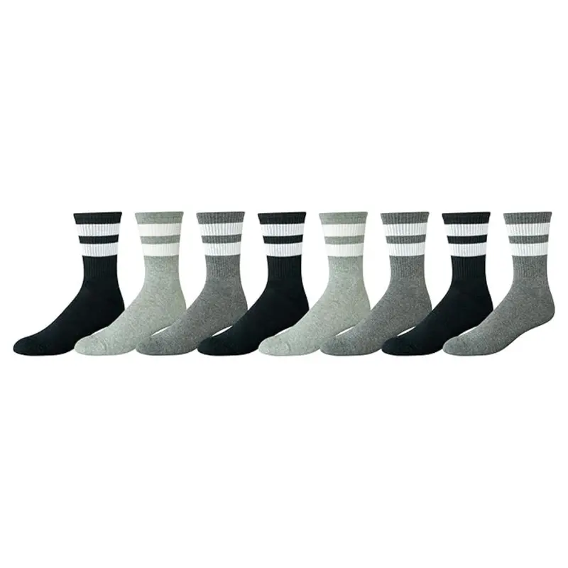 8-Pairs Amazon Essentials Men's Retro Stripe Crew Sock 1