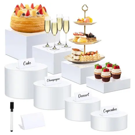 8-Piece Acrylic Buffet Riser Display Set 1