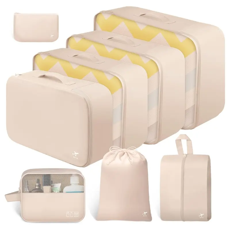8-Piece Lightweight Packing Cubes Set For Suitcases (3 Colors) 1