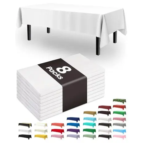 8 Plastic Rectangle Tablecloths 1
