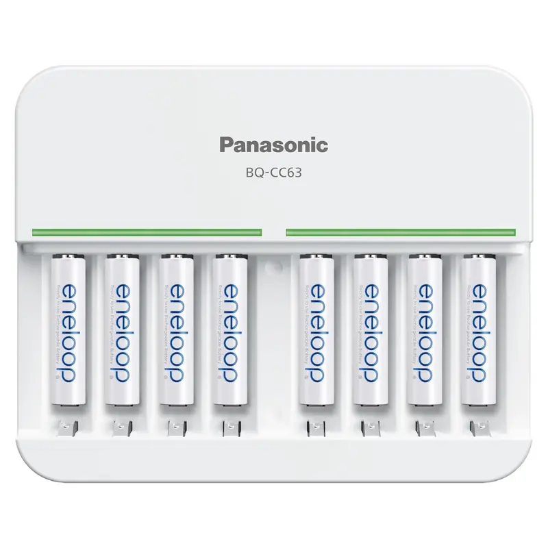 8-Position Rechargeable Battery Charger With 8-Aaa Batteries 1