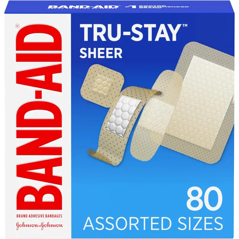 80-Count Band-Aid Brand Tru-Stay Sheer Strips Adhesive Bandages 1