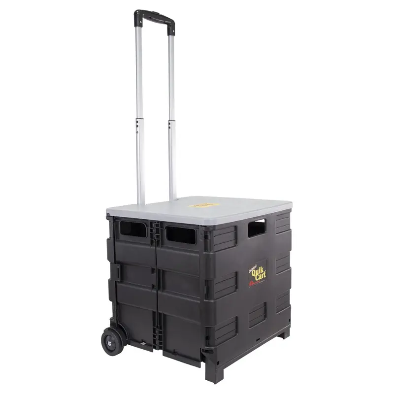 80 Lbs Capacity Quik Cart Collapsible Rolling Crate On Wheels 1