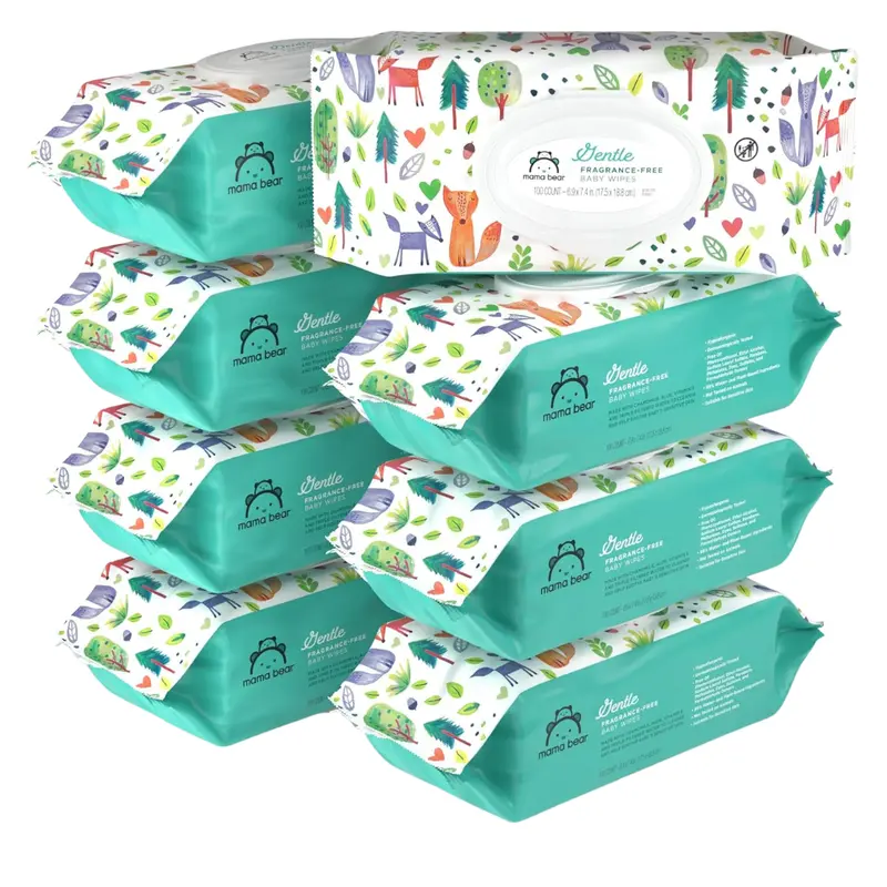 800-Count Amazon Brand Mama Bear Gentle Fragrance-Free Wipes 1