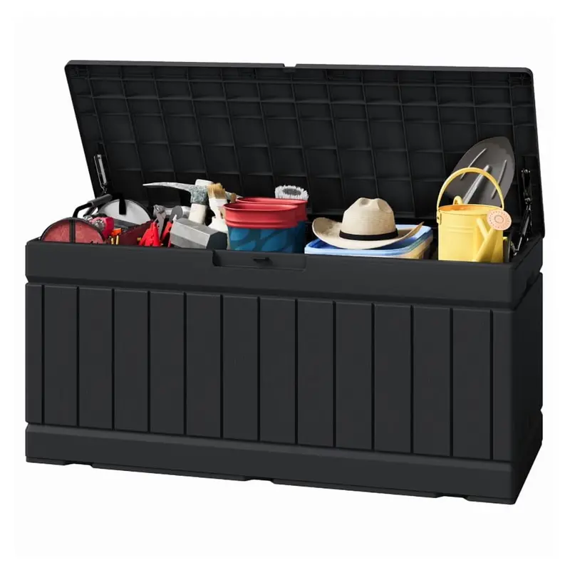 82-Gallon Homall Lockable Outdoor Storage Resin Deck Box 1