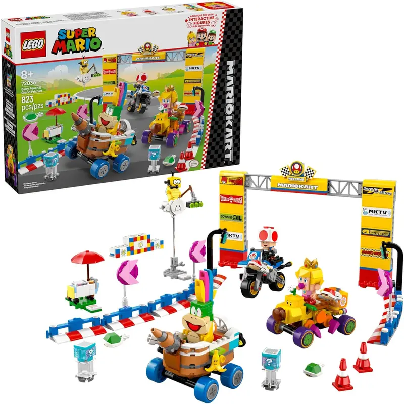 823-Piece Lego Super Mario Kart Baby Peach & Grand Prix Toy Set (72036) 1