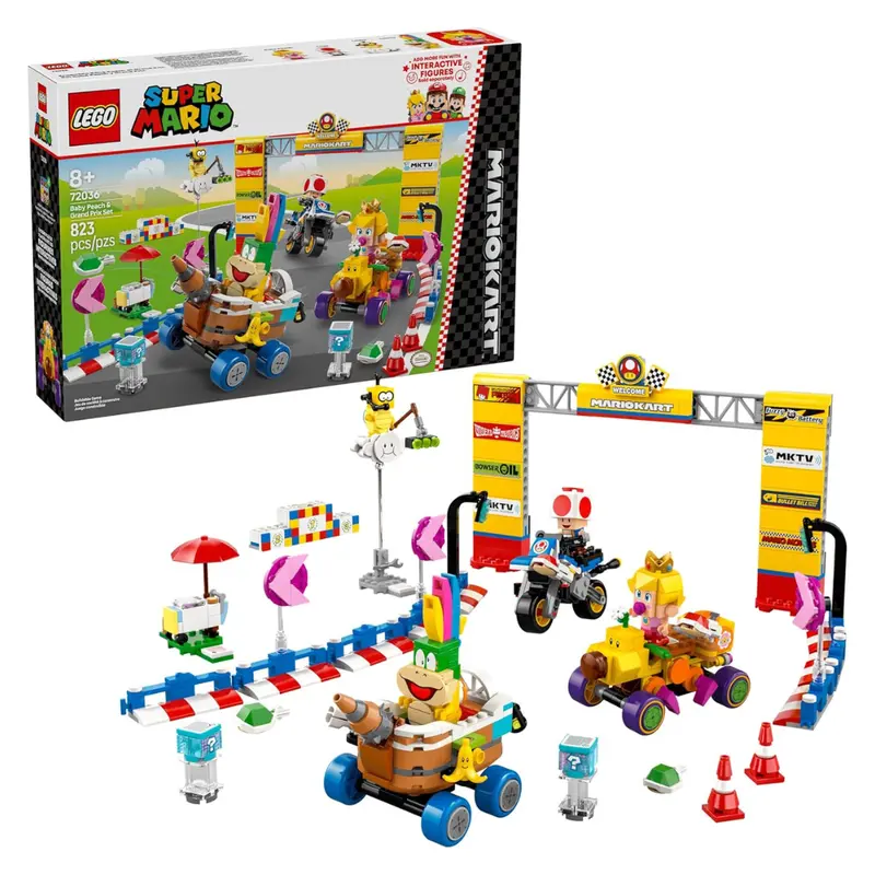 823-Piece Lego Super Mario Kart Baby Peach & Grand Prix Toy Set (72036) 1