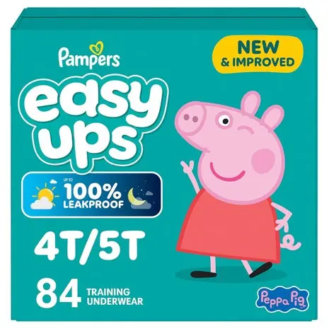 84 Size 4T-5T Pampers Easy Ups Peppa Training Pants 1