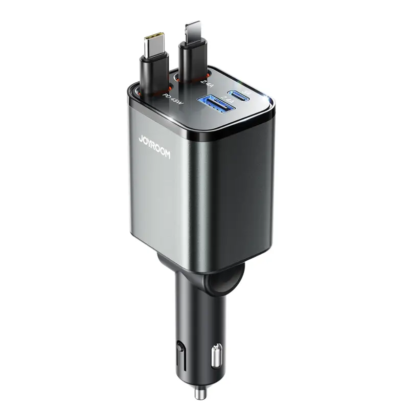 84W Joyroom 4-In-1 Usb-C & Lightning Car Charger 1