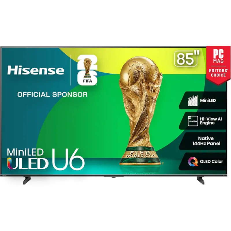85" Hisense Class U6 Series 4K Ultra Hdr Smart Qled Fire Tv 1