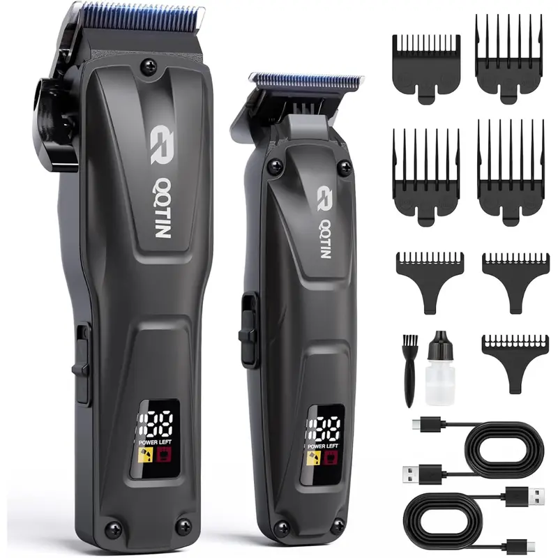 8500Rpm Men's Electric Cordless Hair Trimmer Set W/ Long Battery Life 1