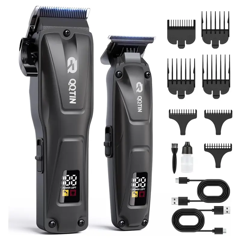 8500Rpm Men's Electric Cordless Hair Trimmer Set W/ Long Battery Life 1
