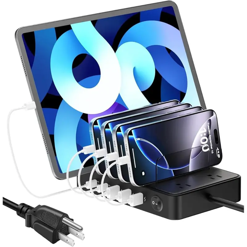 85W 7 Port Usb Charger Station Organizer 1