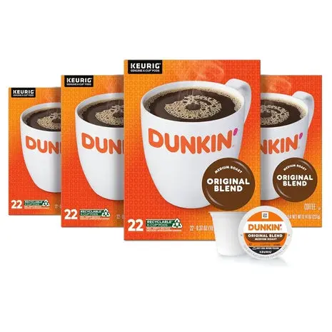 88 Dunkin' Original Blend Medium Roast Coffee K-Cup Pods 1
