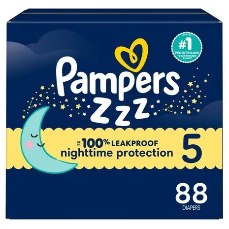 88 Size 5 Pampers Zzz Overnight Diapers 1