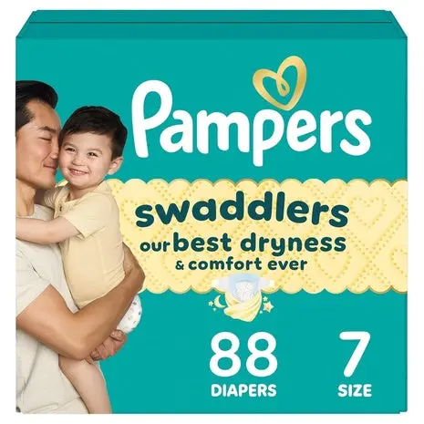 88 Size 7 Pampers Swaddlers Diapers 1