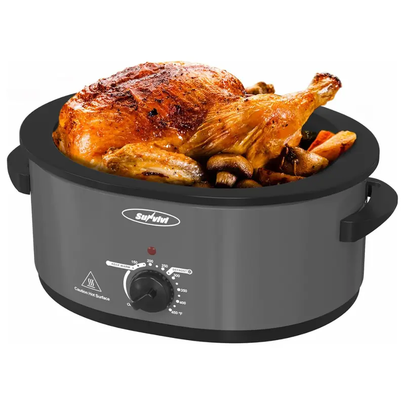 8Qt Stainless Steel Roaster Oven With Self-Basting Lid 1