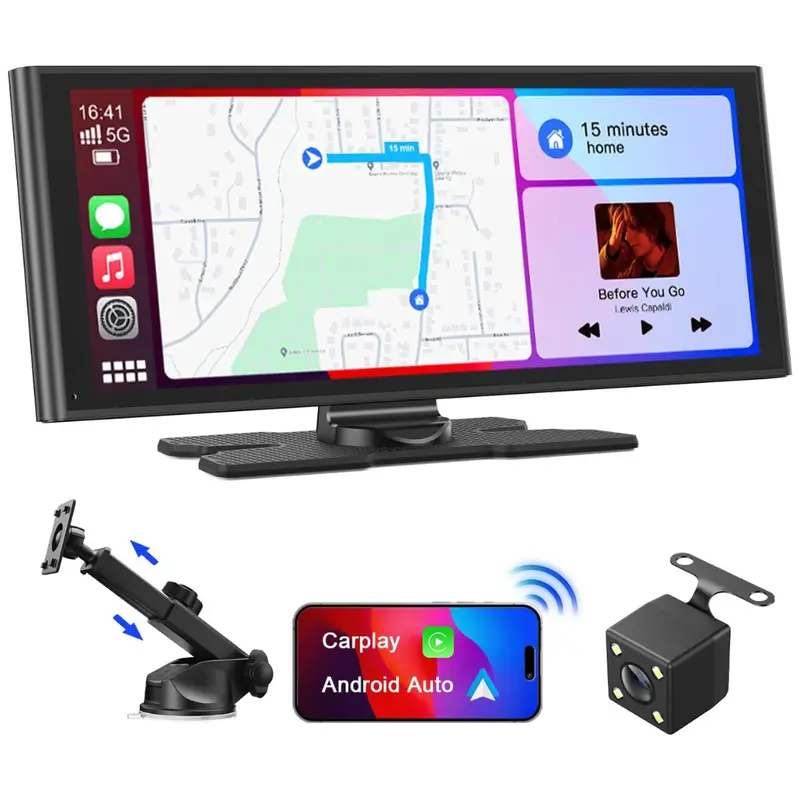 9.26" Carplay Auto Screen With Backup Camera 1
