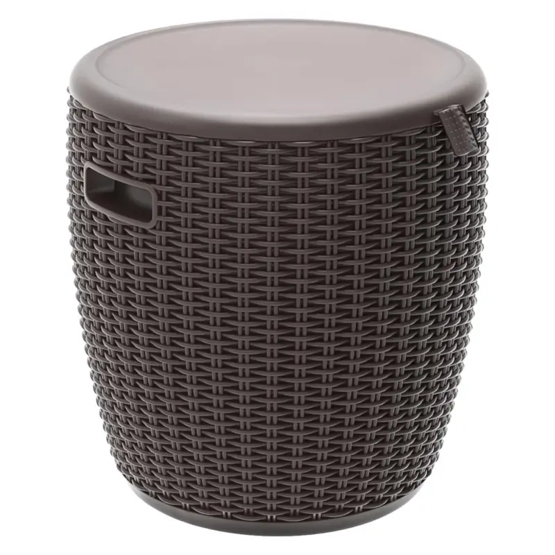 9.5 Gallon Portable Rattan Patio Ice Cooler Table 1