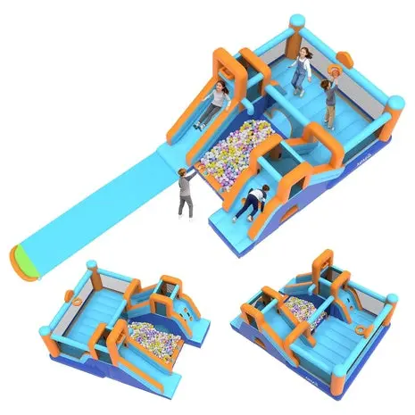 9-In-1 Double Slide Bounce House With Blower 1
