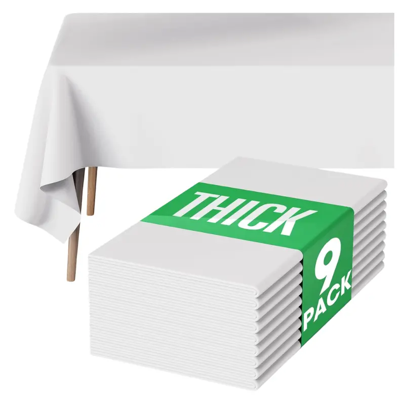 9-Pack 60" X 84" Durable Polyester Rectangle Tablecloth 1