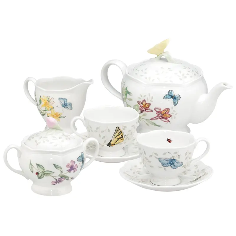 9-Piece Lenox Butterfly Meadow Tea Set 1