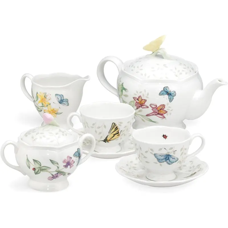 9-Piece Lenox Butterfly Meadow Tea Set 1