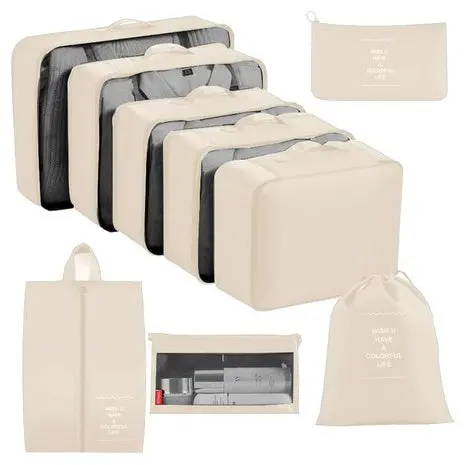 9 Piece Travel Packing Cube Set 1