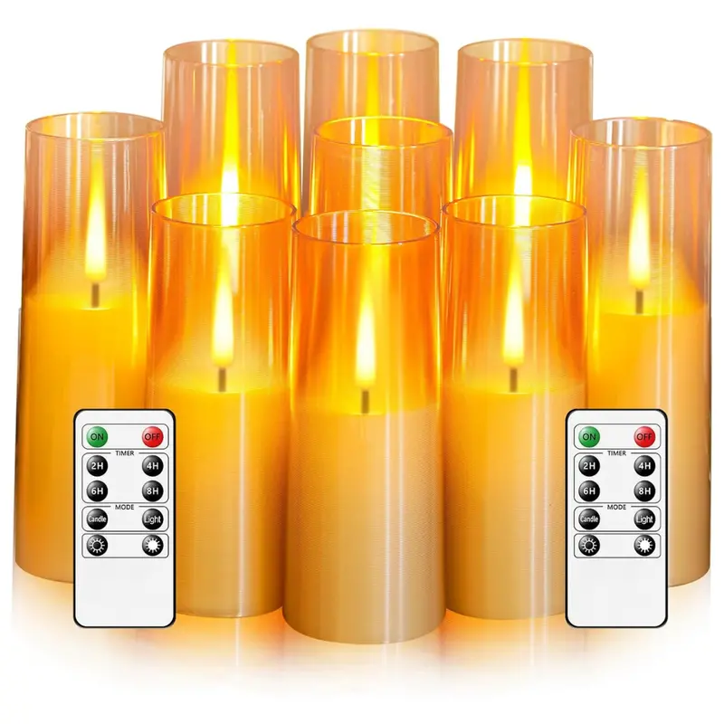 9-Pieces Thorbling Realistic Flameless Led Candles 1