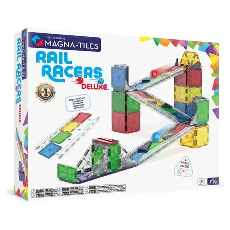 90 Piece Magna-Tiles Rail Racers Set 1