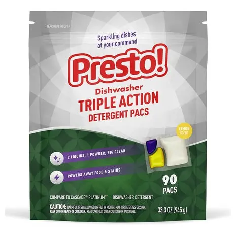 90 Presto! Triple Action Dishwasher Pacs 1