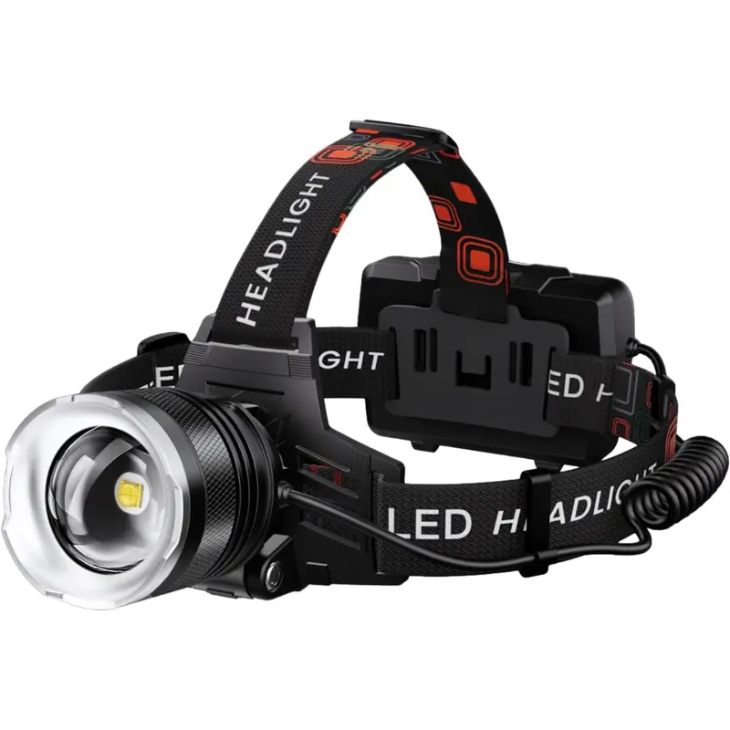 9000Mah Rechargeable Led Headlamp With 12 Modes 1