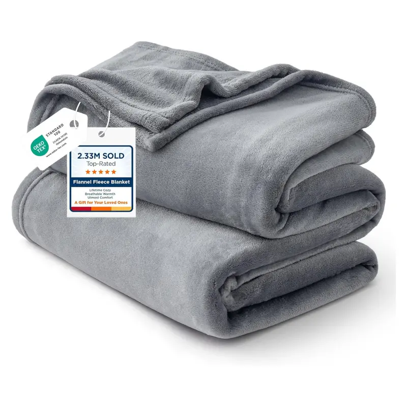 90"X90" Bedsure Gentlesoft Fleece Microfiber Queen Blankets 1