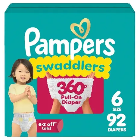 92 Size 6 Pampers Swaddlers 360° Diapers 1