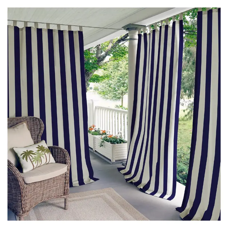95"L X 50"W Elrene Home Fashions Highland Stripe Curtain Panel 1