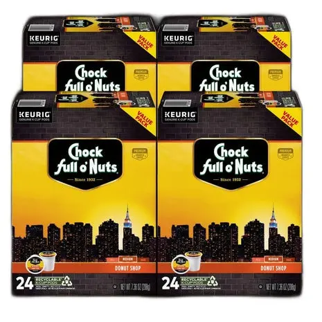 96 Chock Full O' Nuts Donut Shop Keurig K-Cup Pods 1