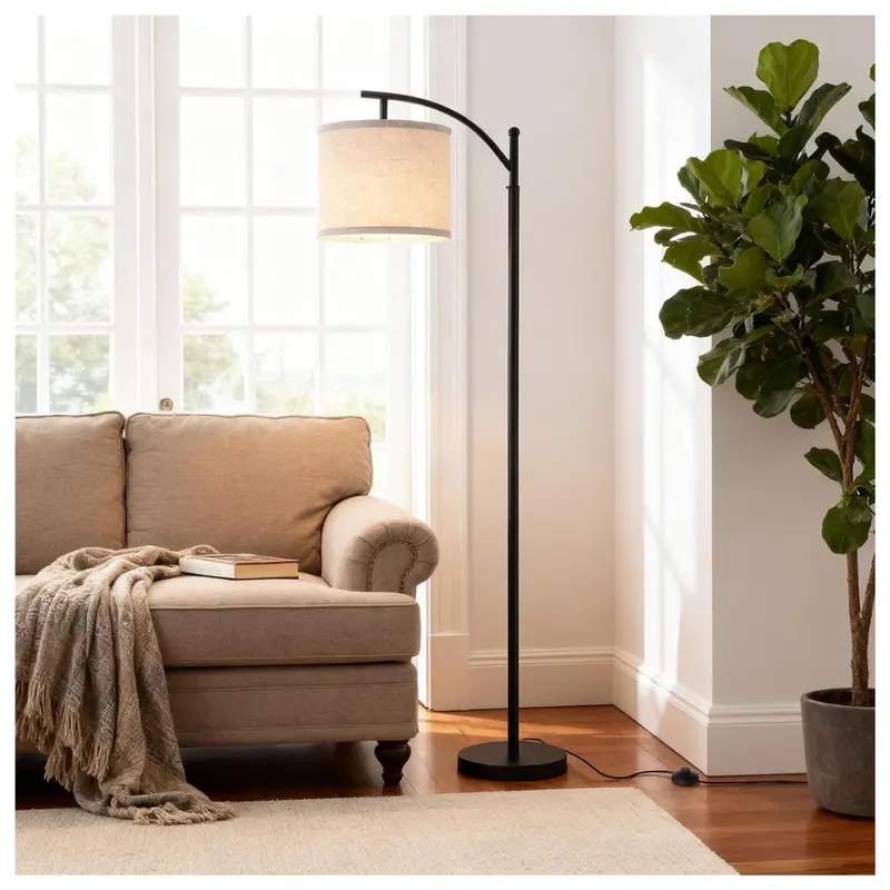 9W Led Remote-Controlled Arc Floor Lamp 1