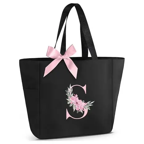 A-Z Initial Monogrammed Waterproof Tote Bag 1