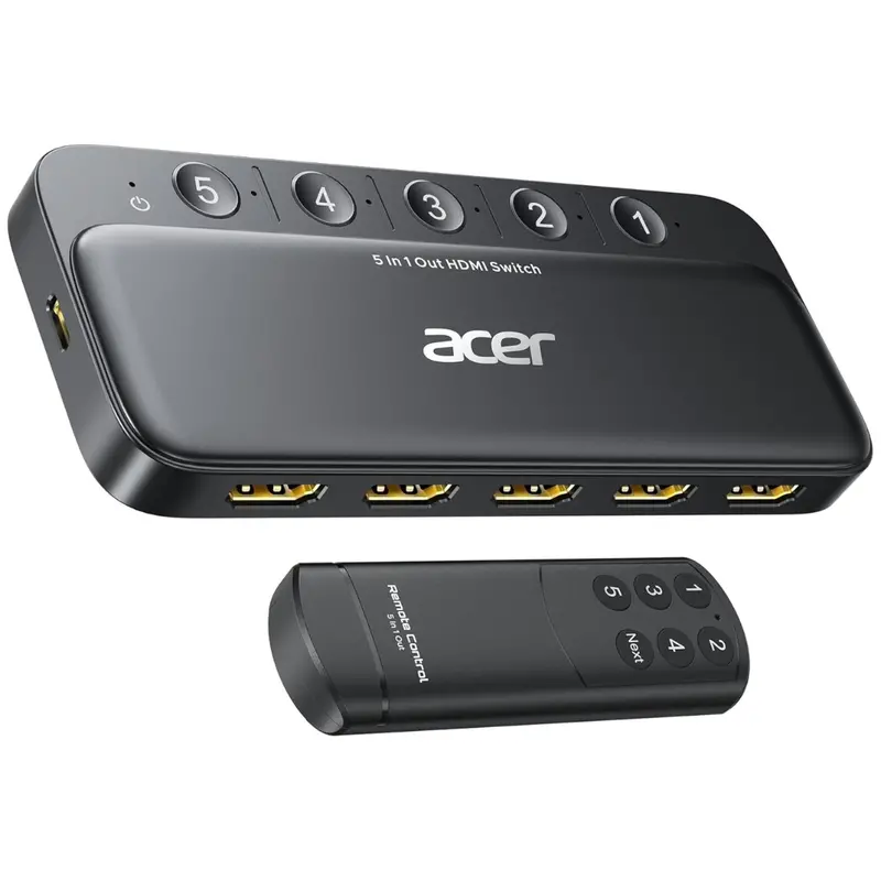 Acer 5-In-1 4K 60Hz Hdmi 2.0 Switcher With Remote 1